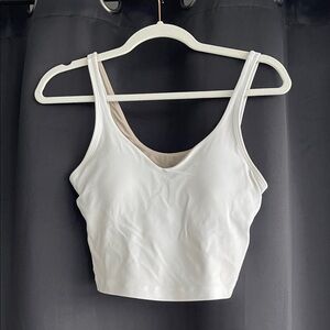 Lululemon Align Cropped White V-Neck Tank Top